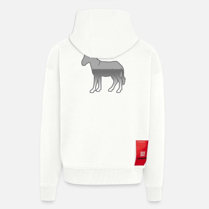 donkey - Zip Hoodie - made by SPREAD - OFF WHITE