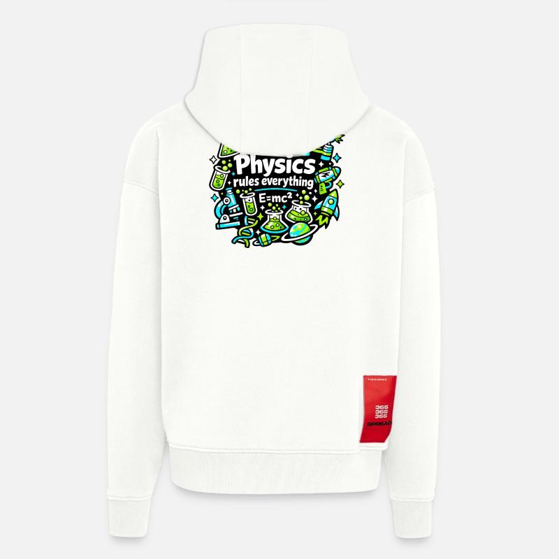 Physics regulates everything - Zip Hoodie - made by SPREAD - OFF WHITE