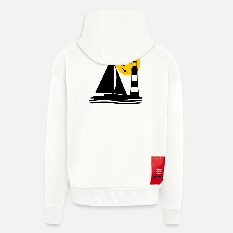 Voile - Veste à capuche bio épaisse oversize fabriqué en UE - OFF WHITE