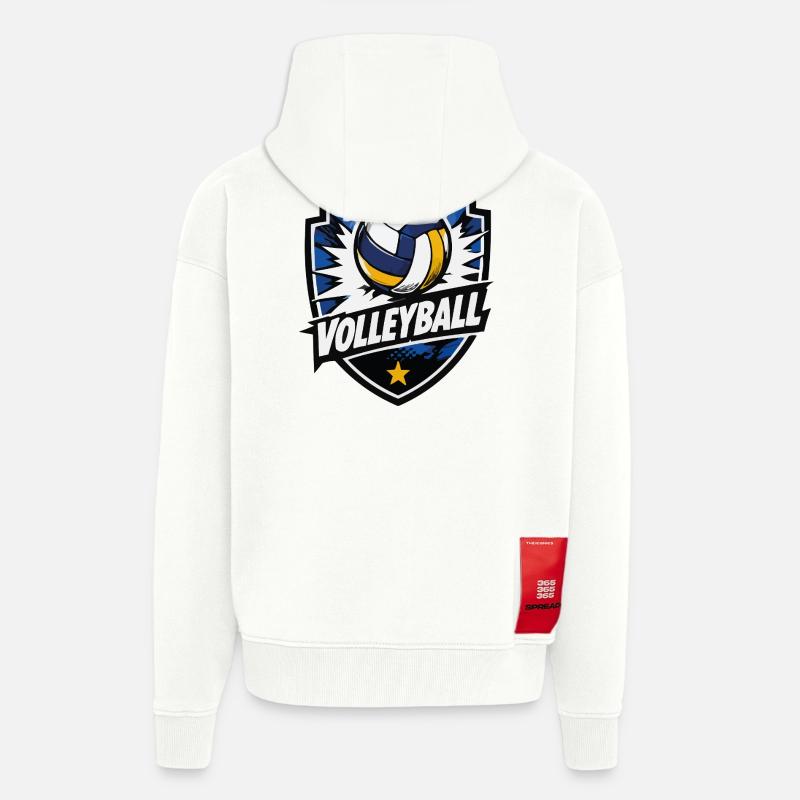 Volleyball Shield Dynamik - Zip Hoodie - made by SPREAD - OFF WHITE