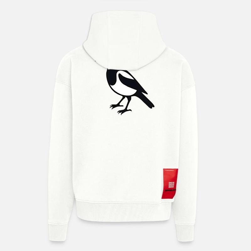 Pie Bird - Veste à capuche bio épaisse oversize fabriqué en UE - OFF WHITE