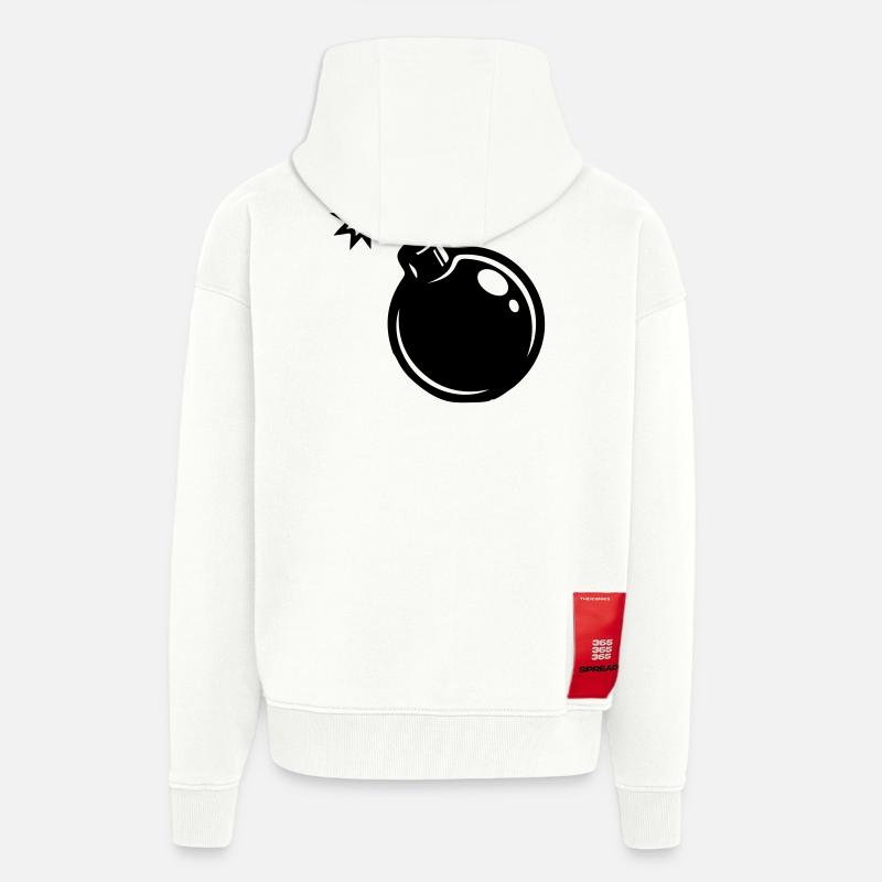 Bomb Icon - Zip Hoodie - made by SPREAD - OFF WHITE