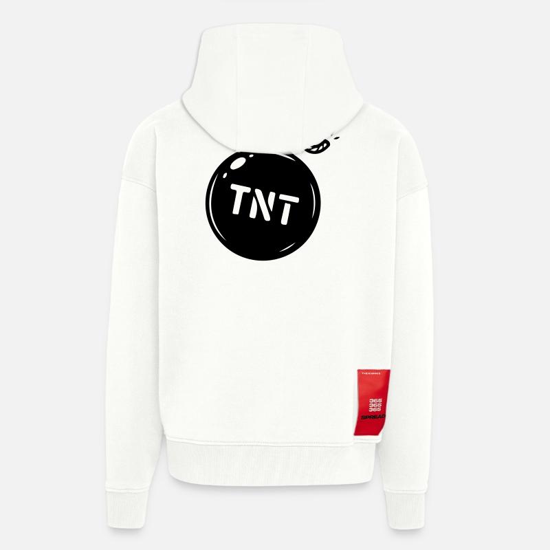 Bombe TNT Symbol - Zip Hoodie - made by SPREAD - OFF WHITE