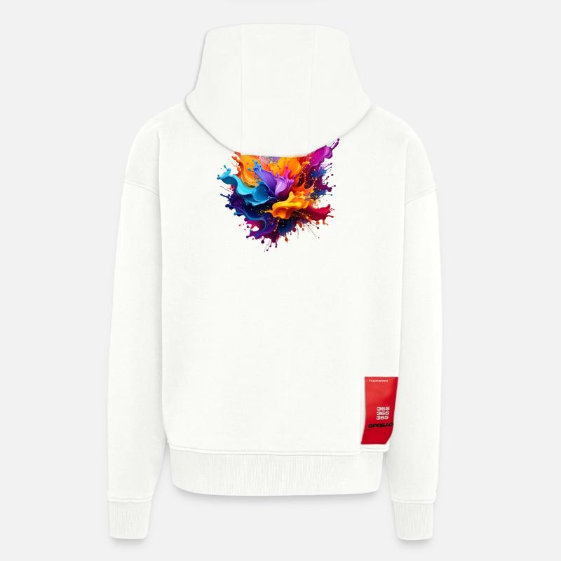 Paint Splash Explosion - Zip Hoodie - made by SPREAD - OFF WHITE