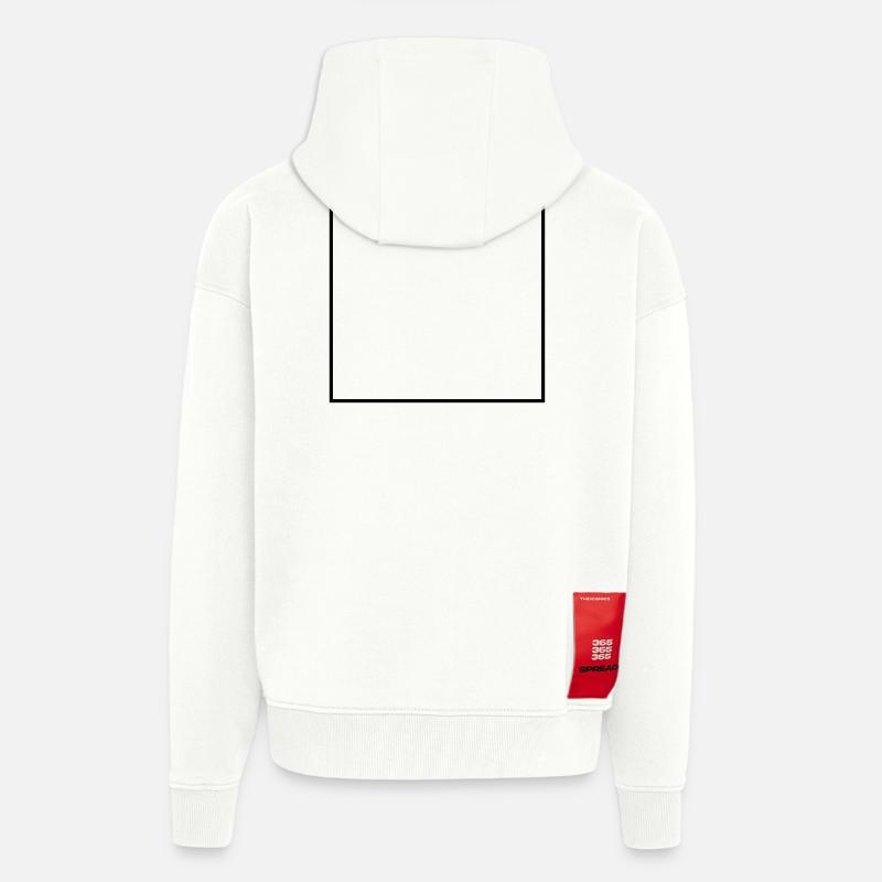 Square Empty - Zip Hoodie - made by SPREAD - OFF WHITE