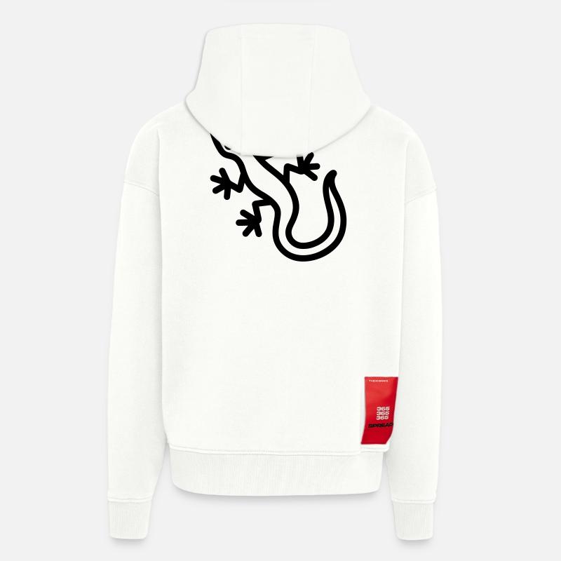 lizard - Zip Hoodie - made by SPREAD - OFF WHITE