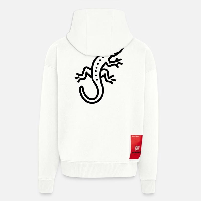 Eidechse - Zip Hoodie - made by SPREAD - OFF WHITE
