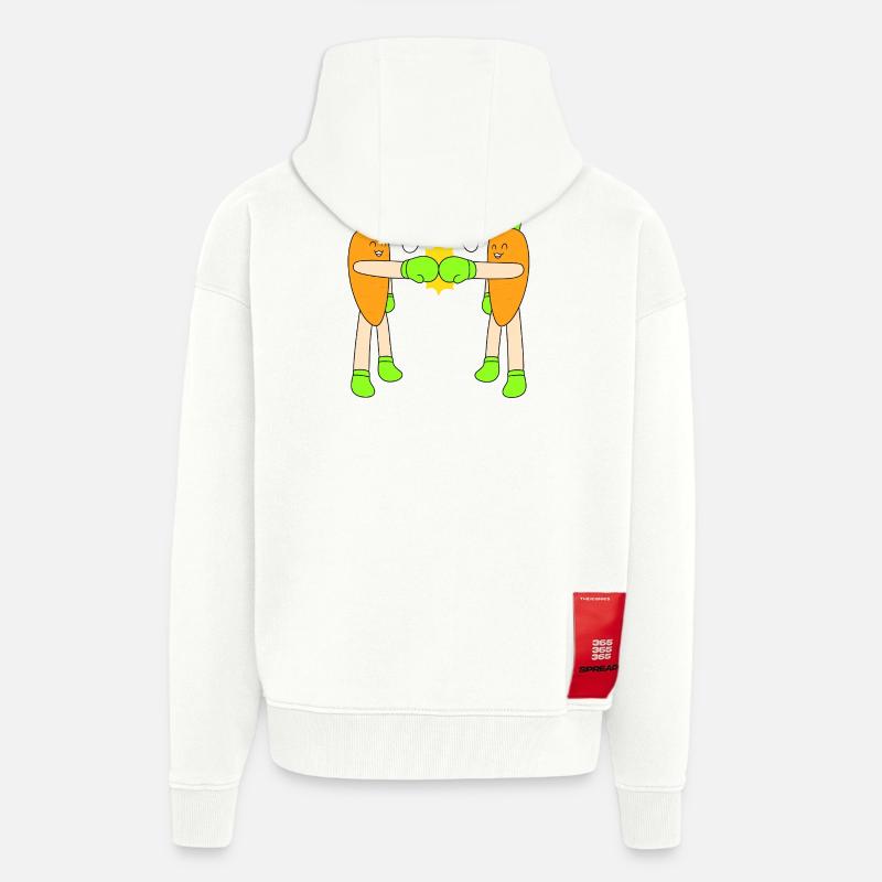 Karottenfauststoß - Zip Hoodie - made by SPREAD - OFF WHITE