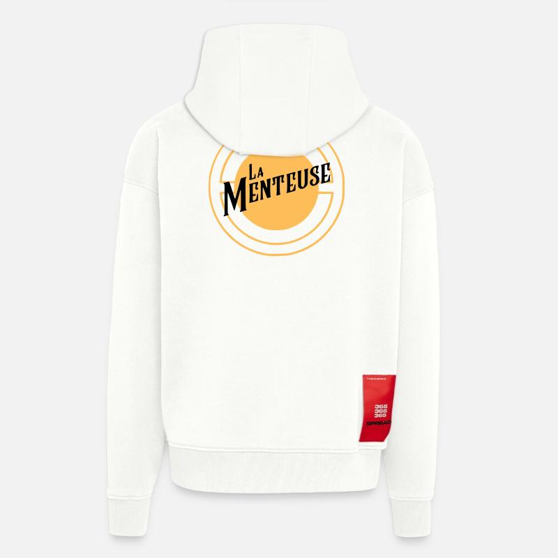 La Menteuse - Veste à capuche bio épaisse oversize fabriqué en UE - OFF WHITE