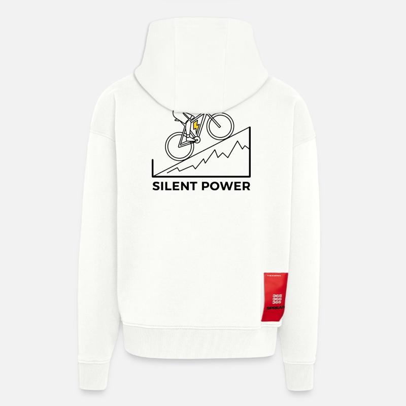 Montée éclair - Veste à capuche bio épaisse oversize fabriqué en UE - OFF WHITE