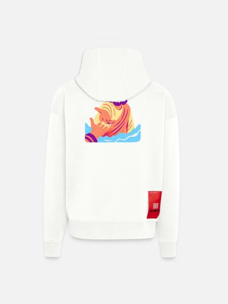 Jesus - Retro Pop Art - Zip Hoodie - made by SPREAD - OFF WHITE
