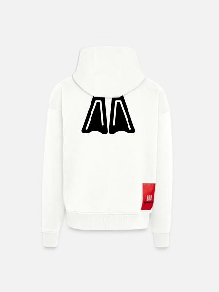 Tauchflossen - Zip Hoodie - made by SPREAD - OFF WHITE