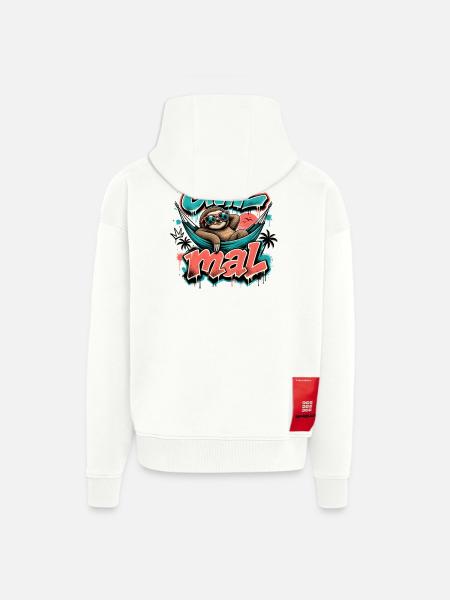 Chill Times Cool Sloth Graffiti Design - Zip Hoodie - made by SPREAD - OFF WHITE