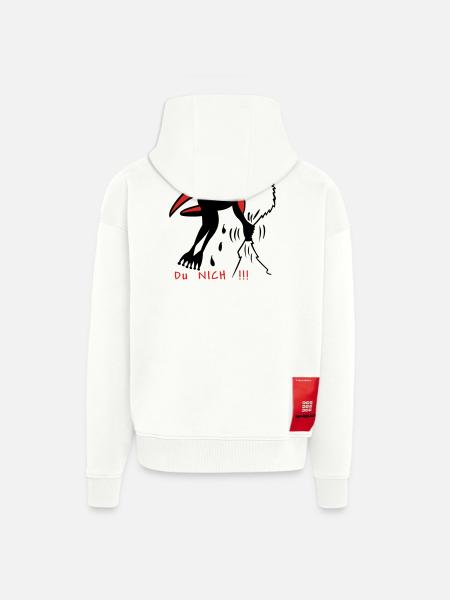 Frosch - Veste à capuche bio épaisse oversize fabriqué en UE - OFF WHITE