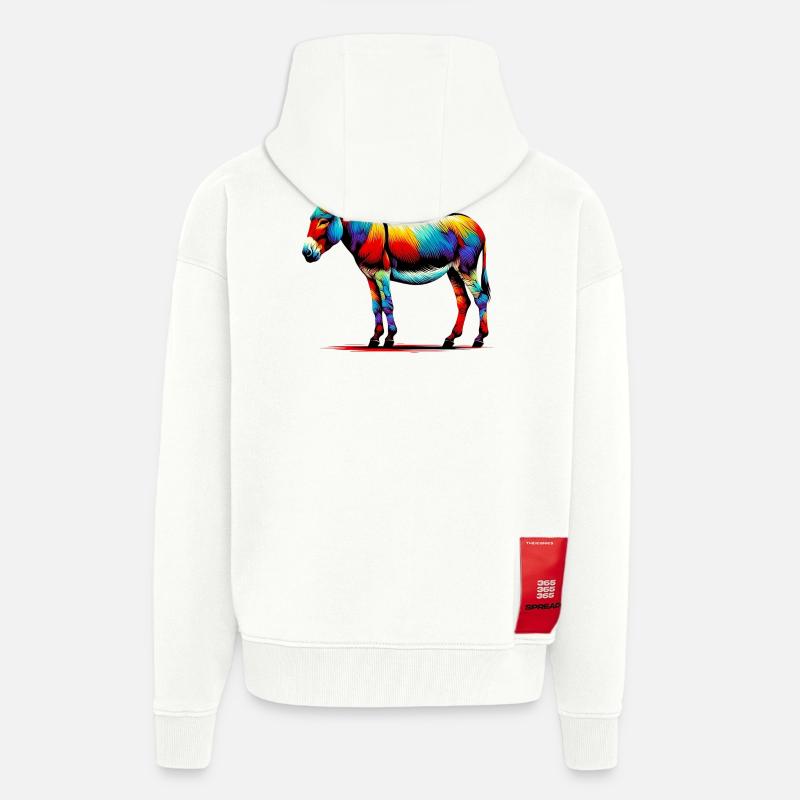 Esel, Schnuller, Maultier - Zip Hoodie - made by SPREAD - OFF WHITE