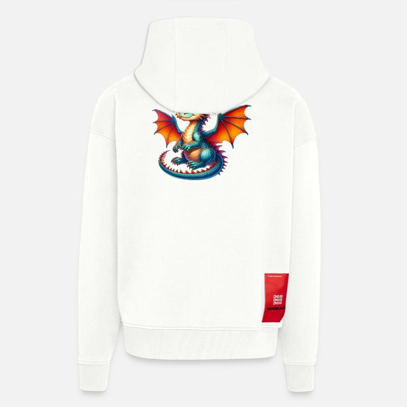 Drache - Zip Hoodie - made by SPREAD - OFF WHITE