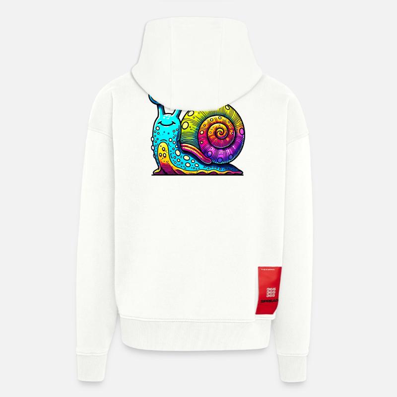 Escargot - Veste à capuche bio épaisse oversize fabriqué en UE - OFF WHITE