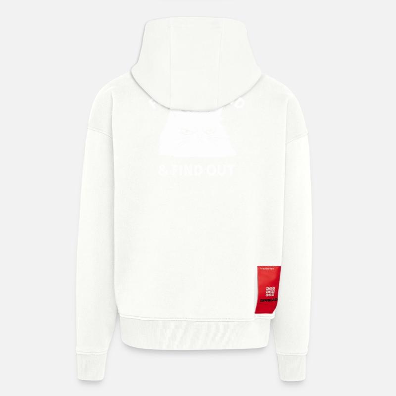 Fluff Around & Découvrez-le - Veste à capuche bio épaisse oversize fabriqué en UE - OFF WHITE