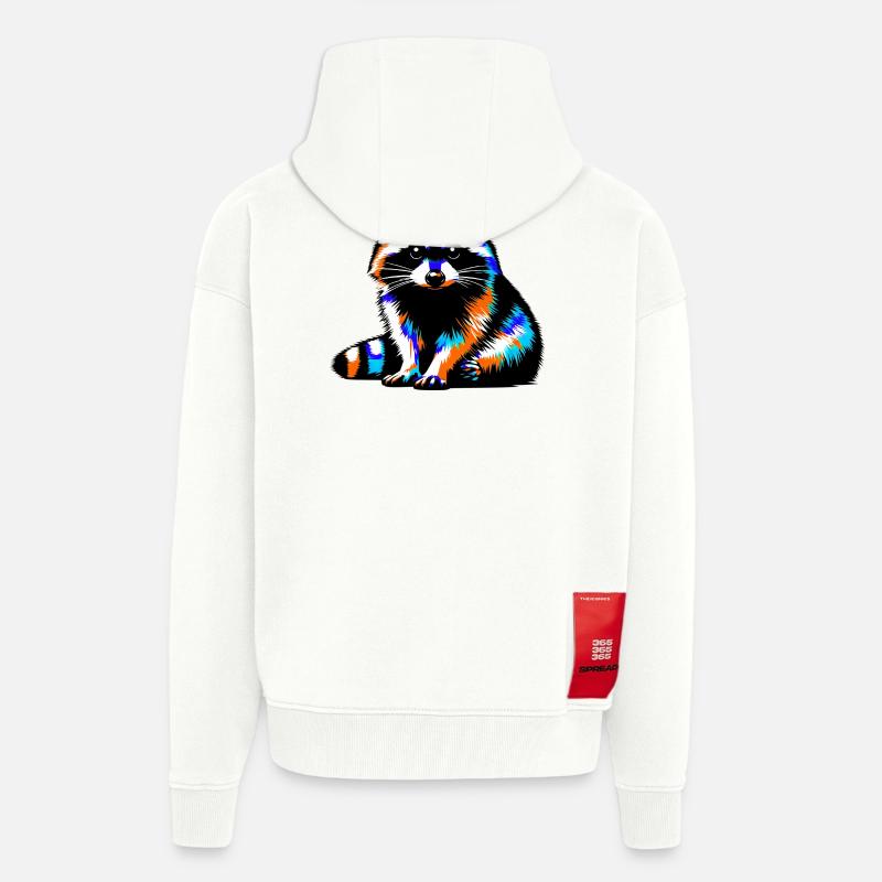 Waschbär - Zip Hoodie - made by SPREAD - OFF WHITE