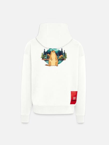 Murmeltier - Zip Hoodie - made by SPREAD - OFF WHITE