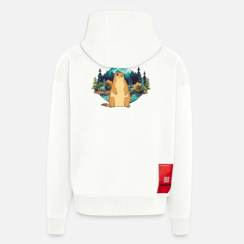 Marmot - Zip Hoodie - made by SPREAD - OFF WHITE