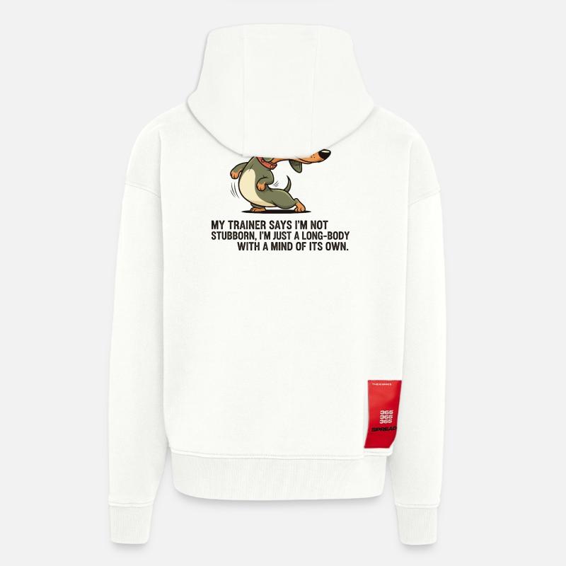 Langkörper mit eigenem Kopf - Zip Hoodie - made by SPREAD - OFF WHITE