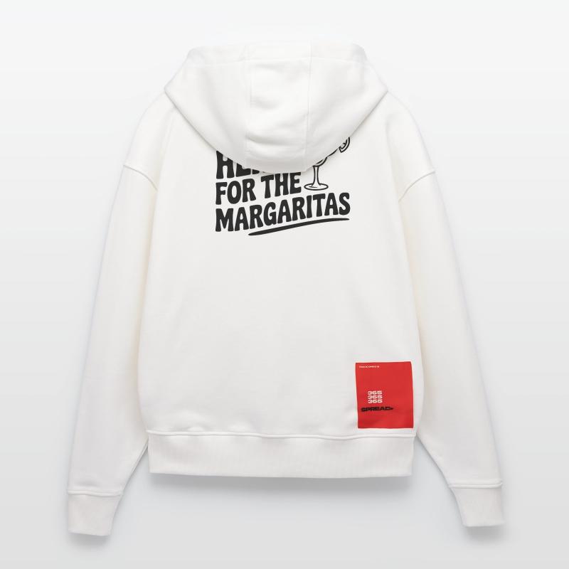 Je suis juste là pour les Margaritas Veste à capuche bio épaisse oversize fabriqué en UE