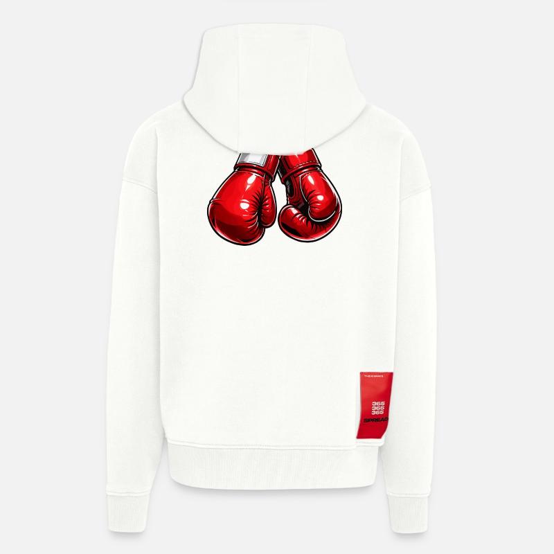 Boxe - Veste à capuche bio épaisse oversize fabriqué en UE - OFF WHITE