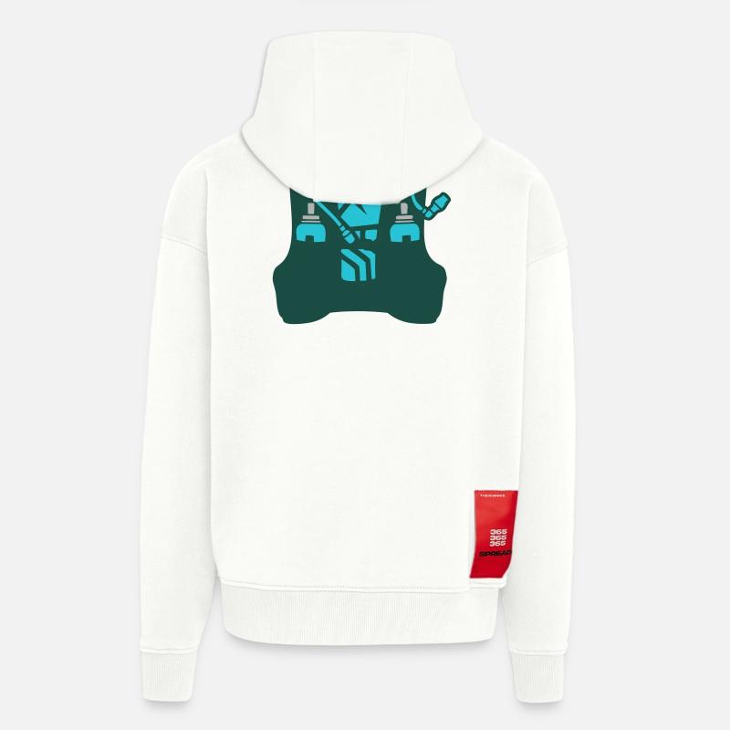 Extreme Trail Running Backpack - Zip Hoodie - made by SPREAD - OFF WHITE