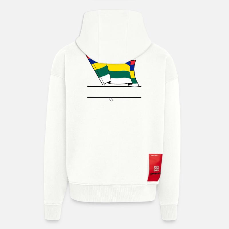 Terschelling Flag – Custom Island Design - Zip Hoodie - made by SPREAD - OFF WHITE
