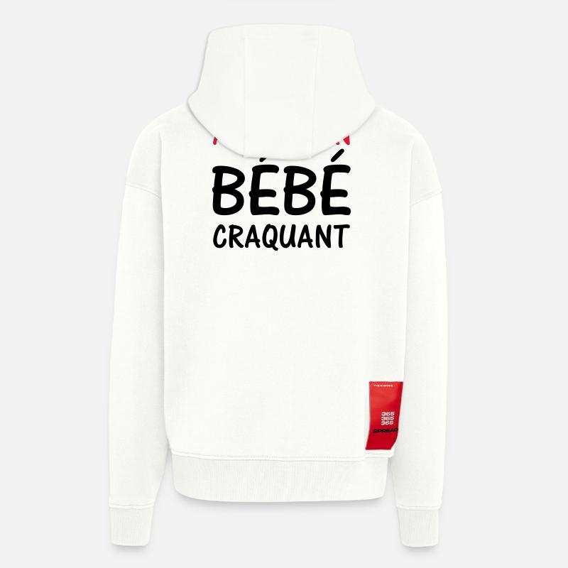 Attention BEBE craquant ! - Veste à capuche bio épaisse oversize fabriqué en UE - OFF WHITE