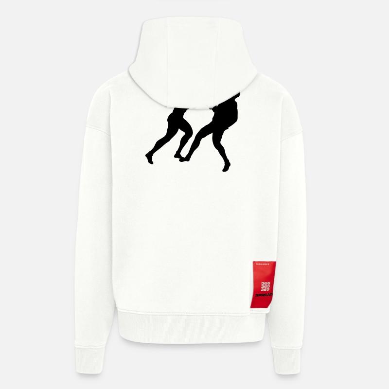 Boxe boxe - Veste à capuche bio épaisse oversize fabriqué en UE - OFF WHITE