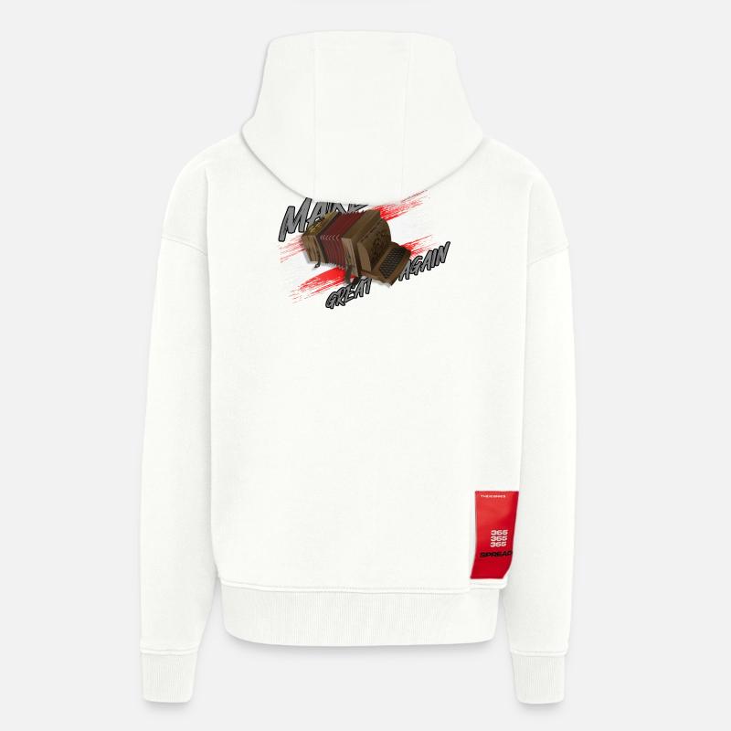 MAKE Quetschn GREAT AGAIN | ZiachON! - Zip Hoodie - made by SPREAD - OFF WHITE