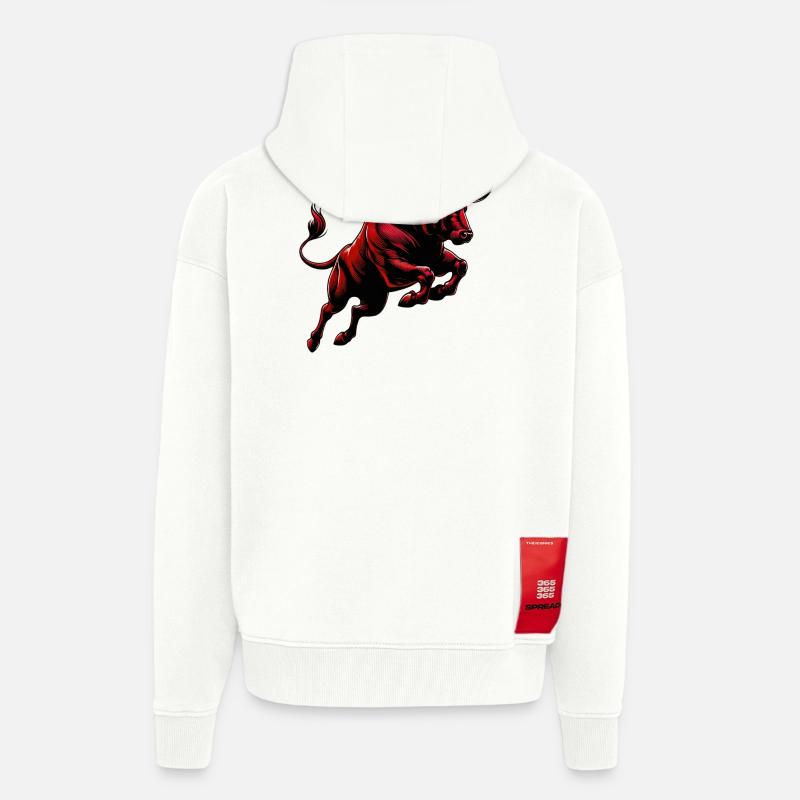 Bull - Zip Hoodie - made by SPREAD - OFF WHITE
