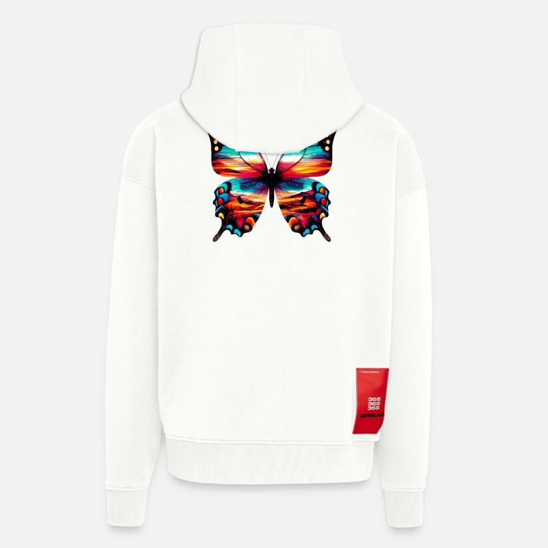 Schmetterling - Zip Hoodie - made by SPREAD - OFF WHITE