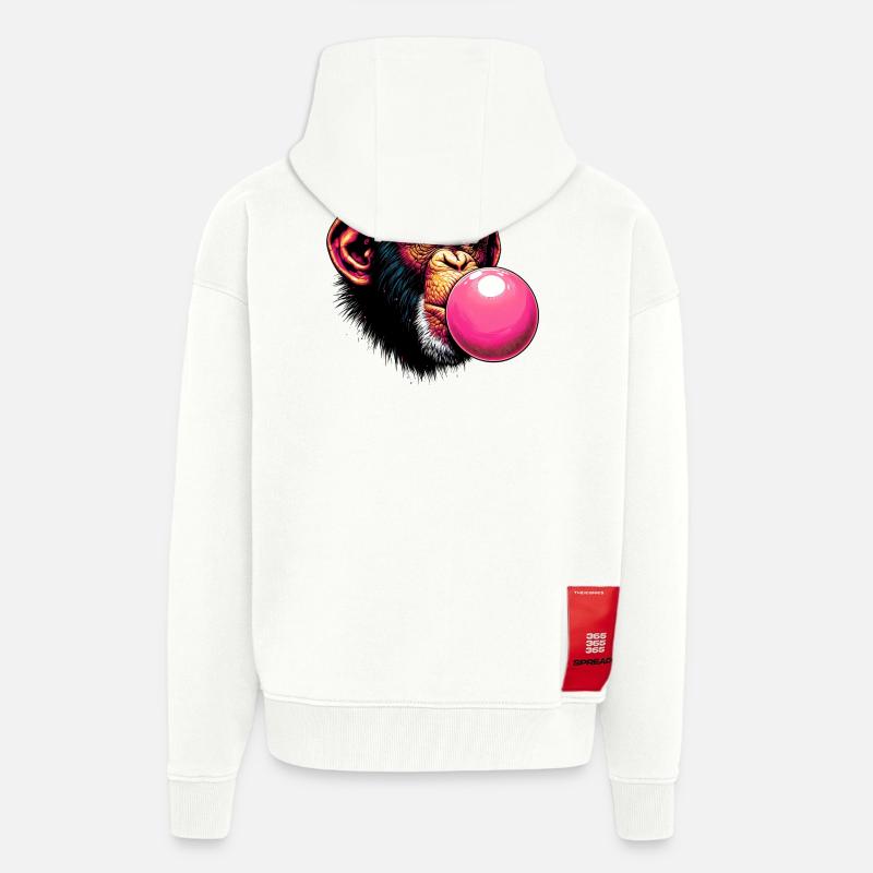 Monkey - Zip Hoodie - made by SPREAD - OFF WHITE