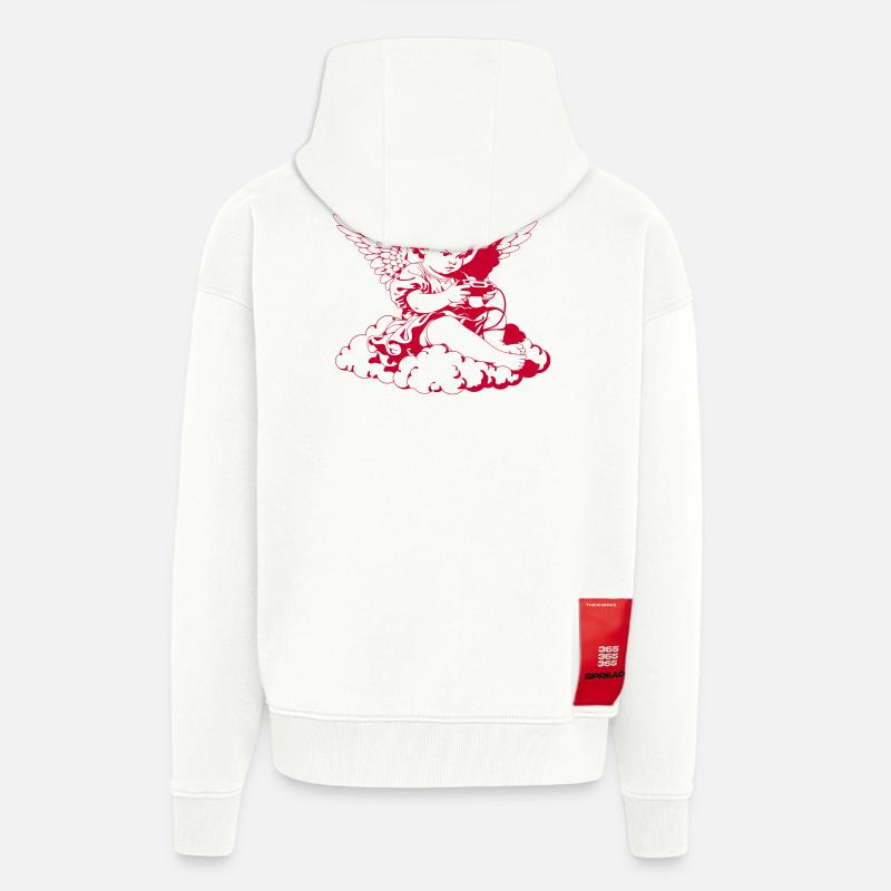Gaming Engel – Cherub mit Controller - Zip Hoodie - made by SPREAD - OFF WHITE