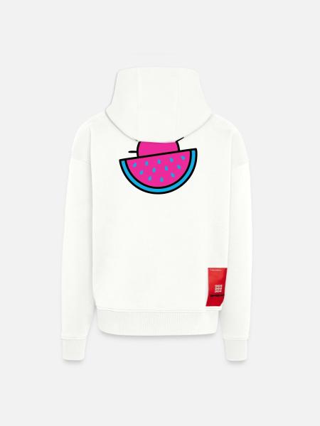 Watermelon Sun 90s Pop Art - Zip Hoodie - made by SPREAD - OFF WHITE