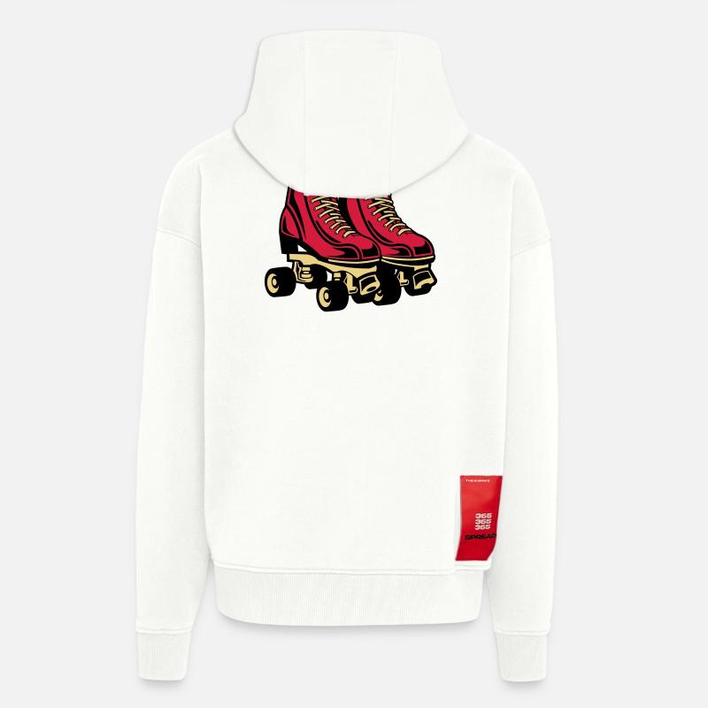 2541614 135123868 Roller Skate - Veste à capuche bio épaisse oversize fabriqué en UE - OFF WHITE