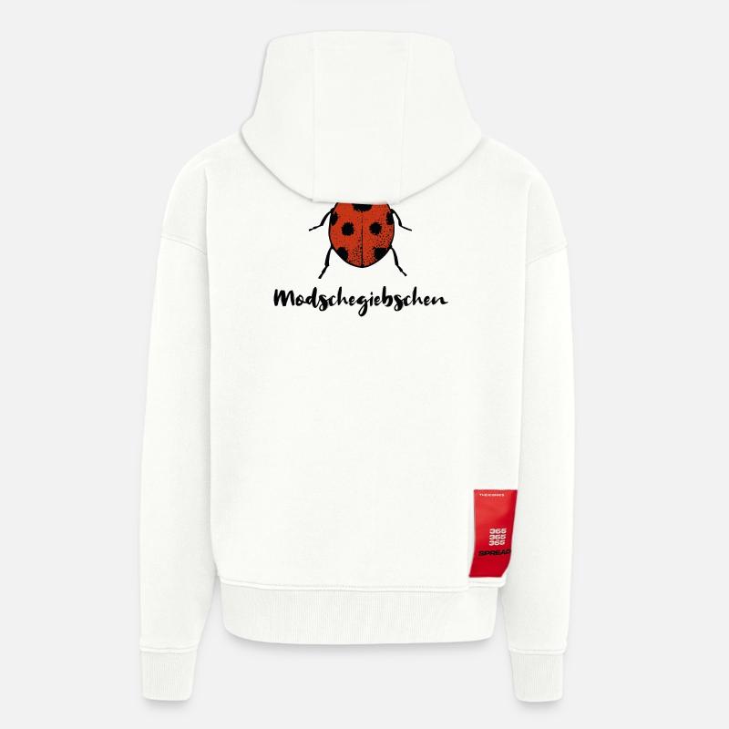 Modschegiebchen Marienkäfer Sächsisch Geschenk - Zip Hoodie - made by SPREAD - OFF WHITE