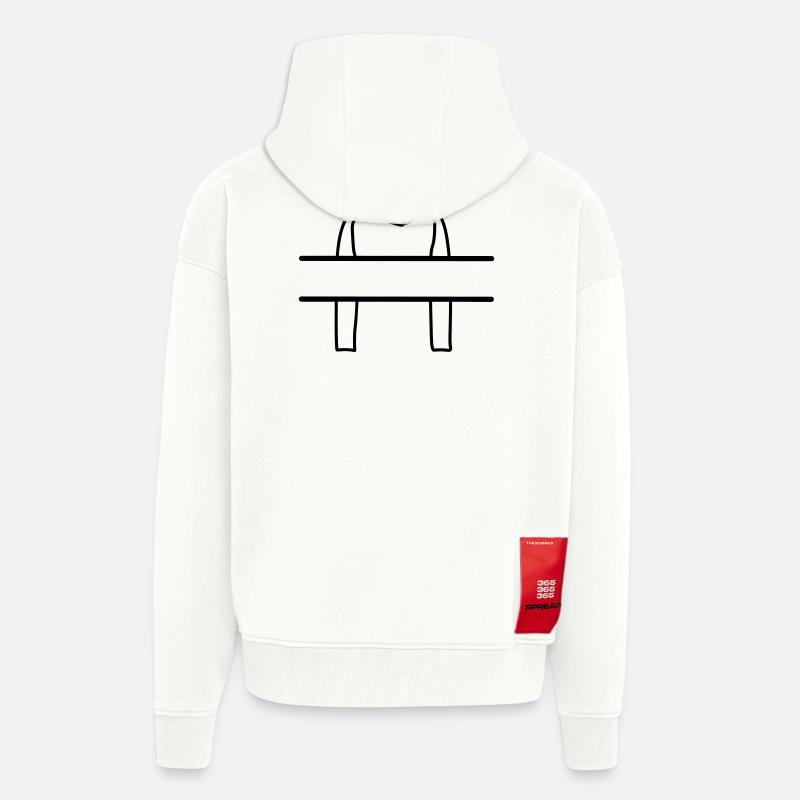 Transparentes Band oder Obi - Zip Hoodie - made by SPREAD - OFF WHITE