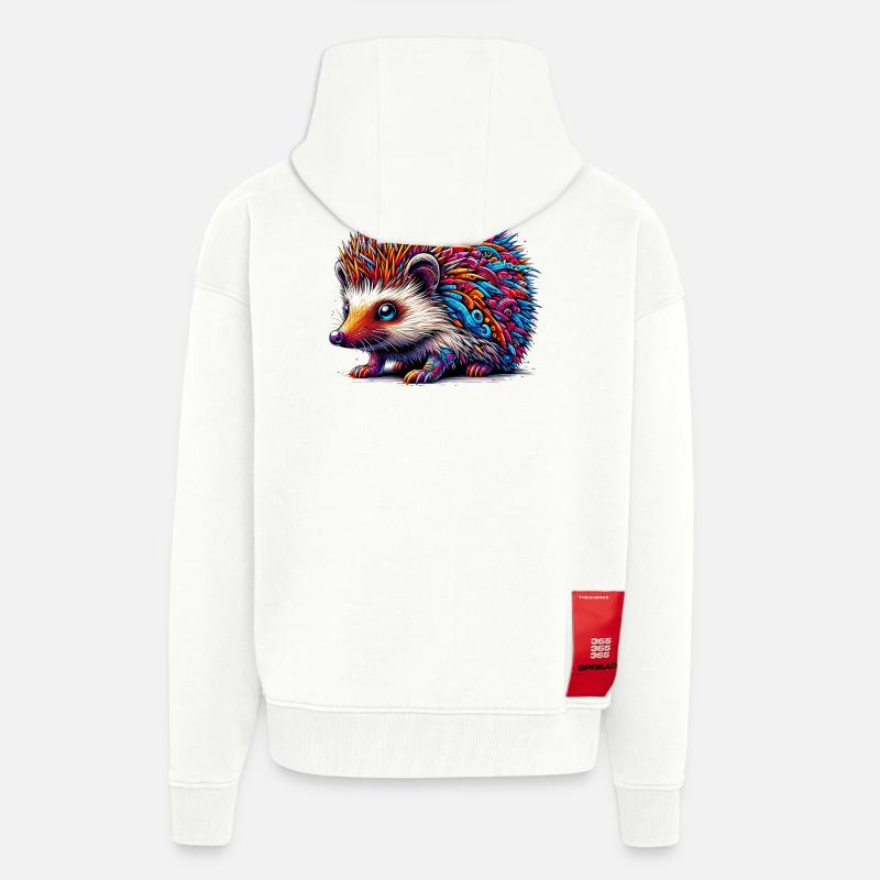 Hedgehog - Zip Hoodie - made by SPREAD - OFF WHITE