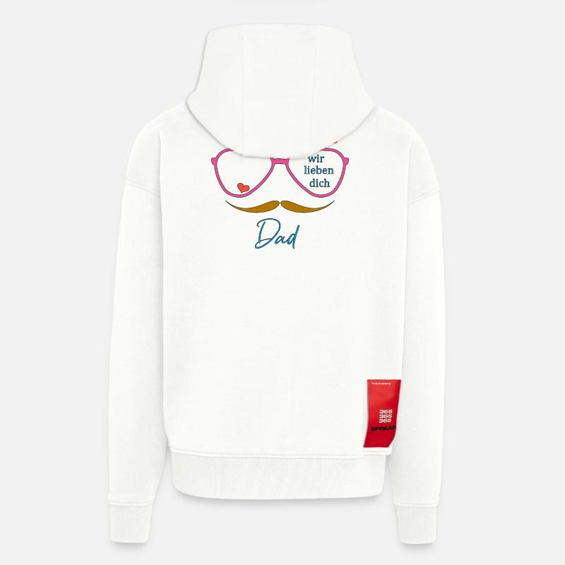 Danke Dad  - Zip Hoodie - made by SPREAD - OFF WHITE