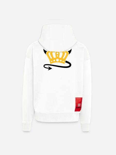 Teufel Krone - Zip Hoodie - made by SPREAD - OFF WHITE