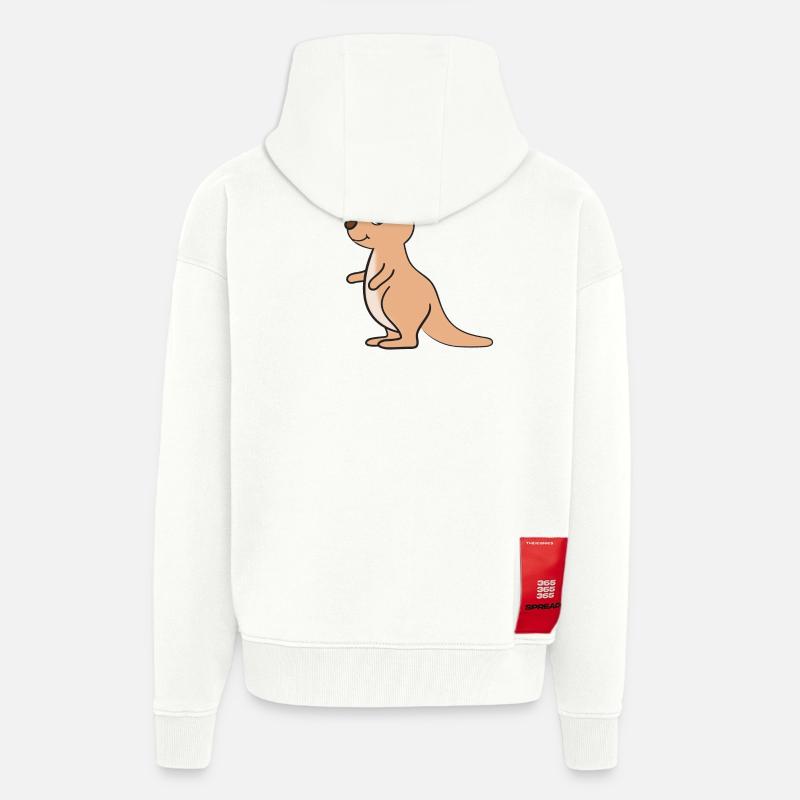 Känguru - Zip Hoodie - made by SPREAD - OFF WHITE