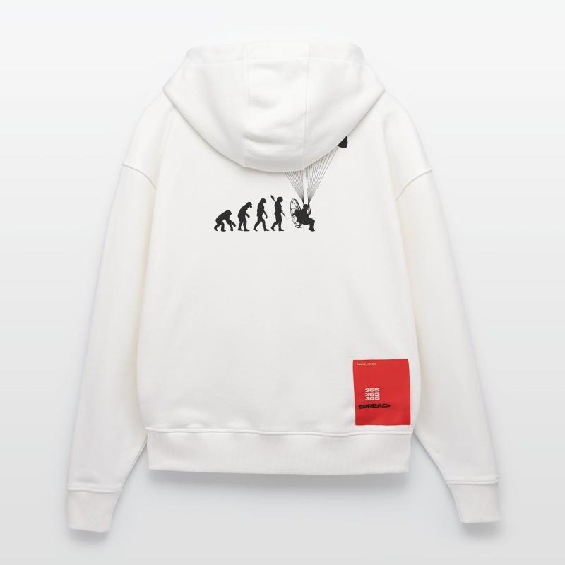 Paramotoring Human Evolution Funny Zip Hoodie - made by SPREAD