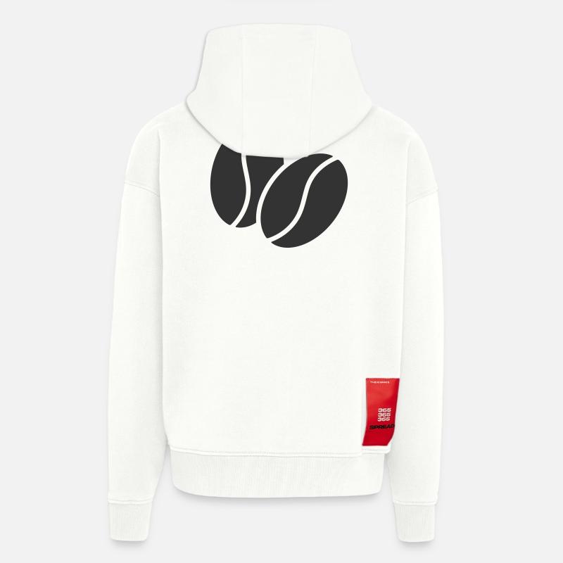 Artistic Coffee Bean Pattern logo icon - Zip Hoodie - made by SPREAD - OFF WHITE