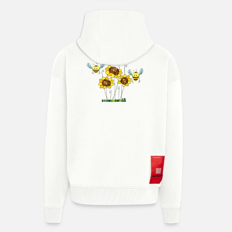 Insectes - Veste à capuche bio épaisse oversize fabriqué en UE - OFF WHITE
