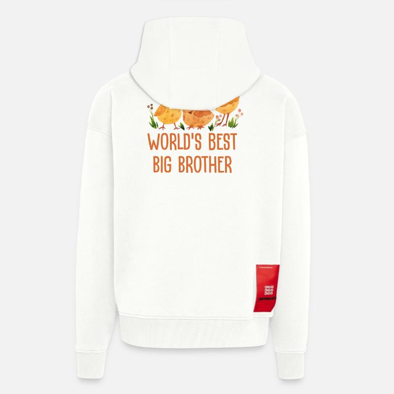 Weltbester Großer Bruder - Zip Hoodie - made by SPREAD - OFF WHITE