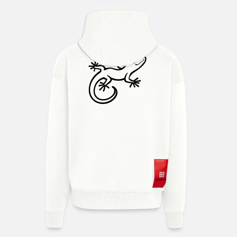 lizard - Zip Hoodie - made by SPREAD - OFF WHITE
